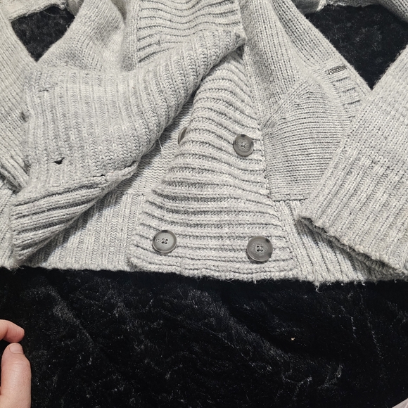 Fox Women's Heather Gray Knit Cardigan - Picture 2 of 5